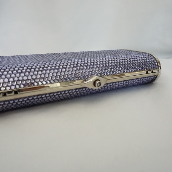 Judith Leiber Blue Crystal Embellished Minaudière - Picture 4 of 12